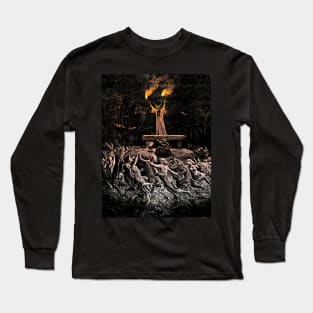 Colorized Émile-Antoine Bayard Witches Dancing at the Sabbath Long Sleeve T-Shirt